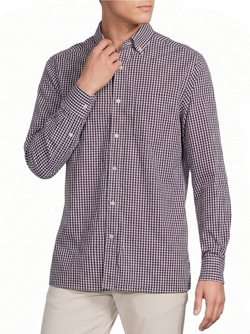 Gingham Long Sleeve Woven Shirt